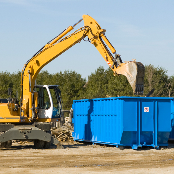 are there any restrictions on where a residential dumpster can be placed in Twin AL